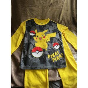 Pokemon Pikachu Boys SIZE 4/5 Fleece Pajama SET   Sleepwear